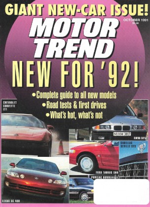 MOTOR TREND 1991 OCT - NEW CARS, GTX, TYPHOON, JUDGE